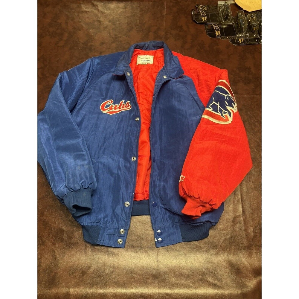 Chicago Cubs Vintage Starter Jacket - Youth Size - Large